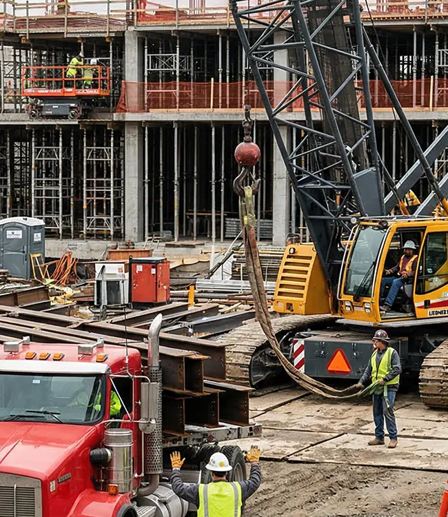 Construction freight planning and site logistics